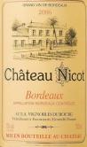 Chateau Nicot - Bordeaux 2020